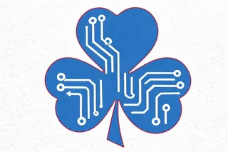 Logo SmartShamrock : trèfle circuit imprimé